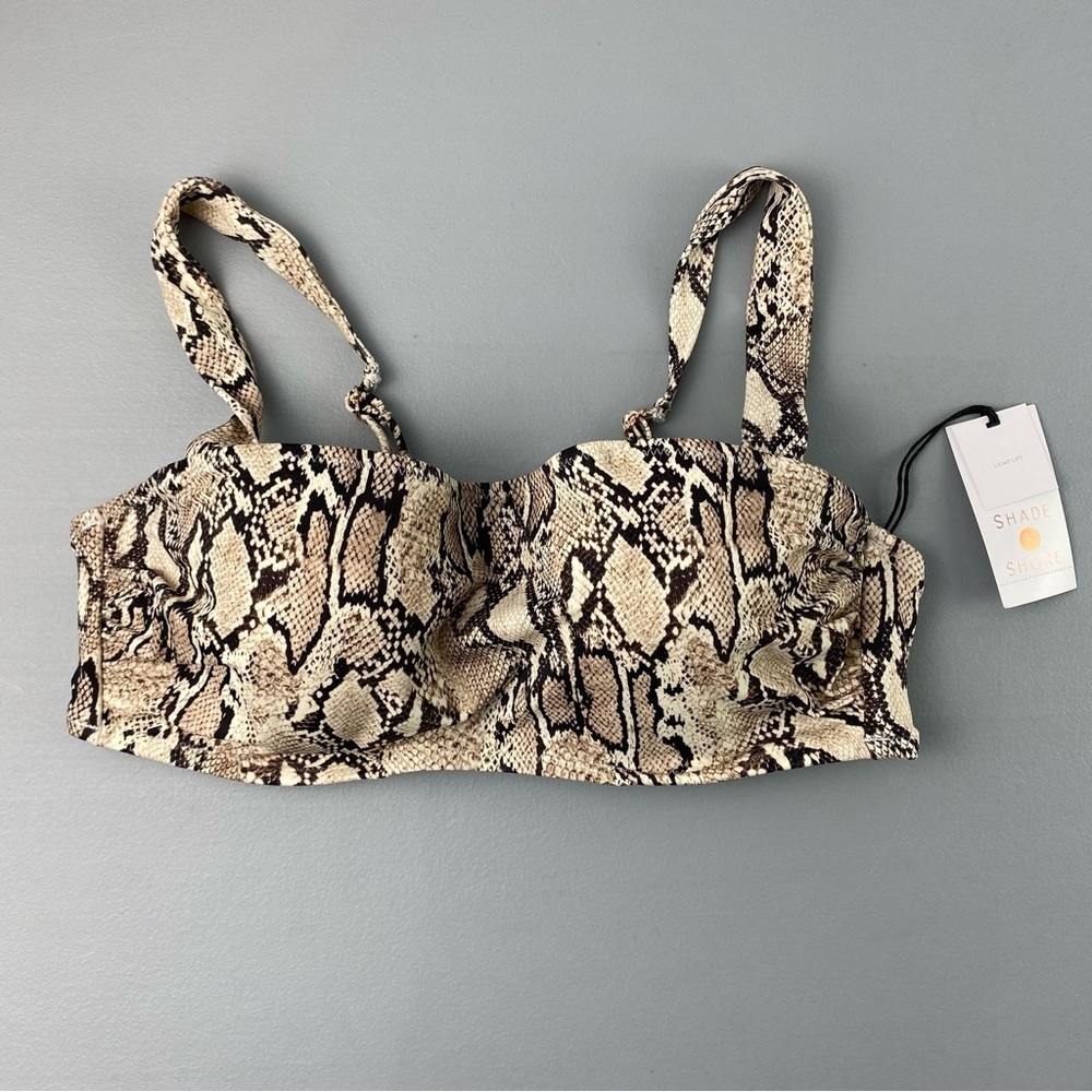 NWT Shade & Shore snake animal print push up bikini top wms sz 36B - Picture 7 of 8